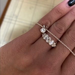 Custom 14k WG Moissanite Fire Band
